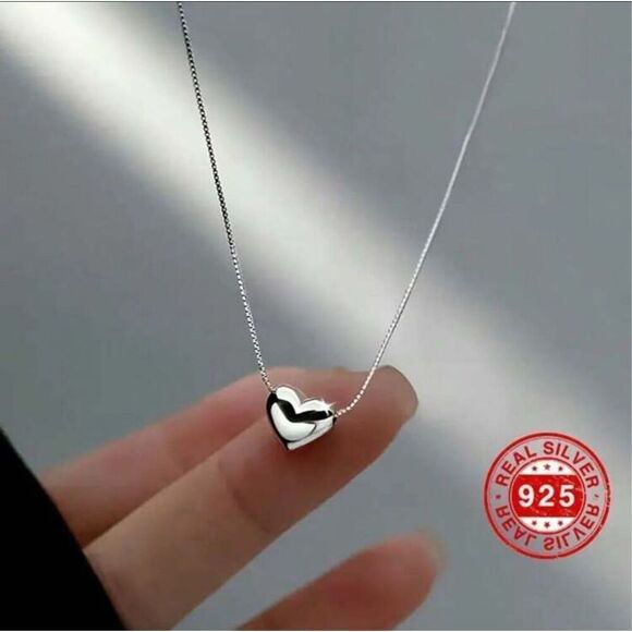 Sterling Heart Necklace - Picture 3 of 6